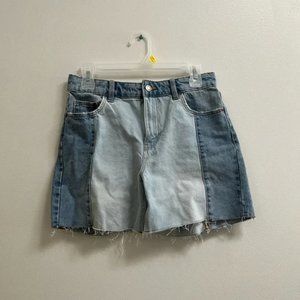 Zara Girls Contrast Split Jean Shorts 13-14